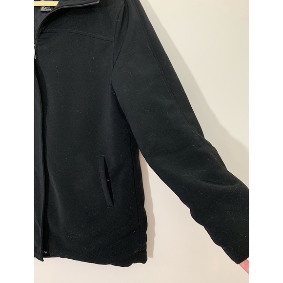 J.Percy Black Hooded Winter Coat; L - Picture 3 of 8